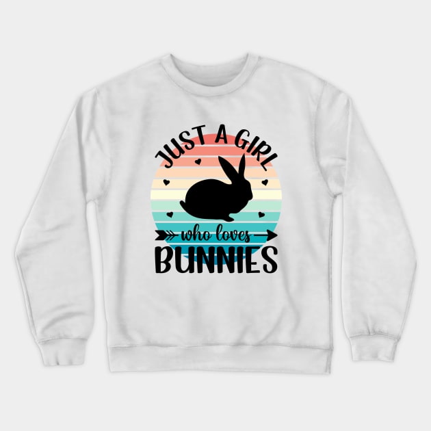 Just a girl who loves Bunnies 1 Crewneck Sweatshirt by Disentangled